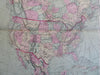 North America United States Mexico Canada Caribbean Sea 1873 William large map