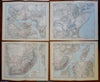 African Continent Cape Colony Egypt Congo 1889 HUGE detailed 6 sheet map