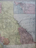 British Columbia Canada Vancouver Island 1912 McNally large detailed map