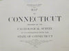 Connecticut state 1927 monumental huge map Geological Survey