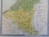 Belgium & Holland Amsterdam Brussels Utrecht c. 1848 Greenleaf engraved map