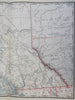 British Columbia Canada Vancouver 1887-90 Cram scarce large detailed map