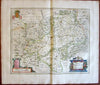 Poland Polish Comte Comitatus Glatz 1644 Jansson Hondius Scultetus folio map