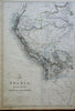 Empire of Brazil Peru Bolivia Ecuador 1863 Lowry two sheet map