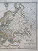 Europe German Confederation Ottoman Empire Russia 1866 Stulpnagel detailed map
