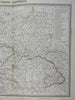 Austria-Hungary Germany Prussia Central Europe 1850 Tardieu fine large color map