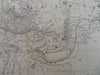 Abyssinia Ethiopia Nubia Addis Ababa Mekelle 1865 Johnston large folio map