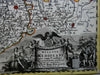 Duchy Milan Northern Italy Mantua Lakes c. 1740-50 Homann decorative folio map