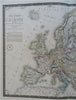 Revolutionary Europe in 1789 Austria France Poland 1826 Brue large detailed map