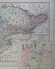 Great Lakes Erie Huron Ontario Manitoba Canada 1887 scarce Bradley-Mitchell map