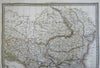 Ottoman Empire Kingdom of Greece Wallachia Bulgaria 1832 Lapie large folio map