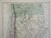 Chile Argentina Bolivia La Plata 1856 A. & C. Black engraved map