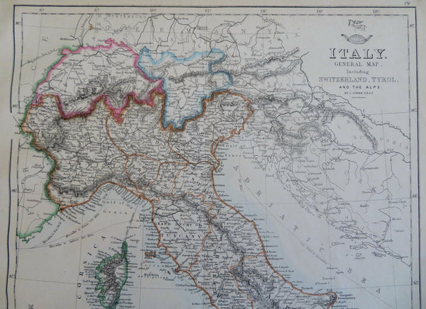 Italy Switzerland Tyrol Rome Florence Turin Milan Genoa c. 1856-72