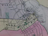 Belfast Waldo County Maine paper mill ice house factories homes 1884 old map