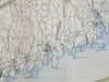 Connecticut state 1927 monumental huge map Geological Survey