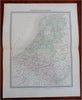 Low Countries Netherlands Holland Belgium Amsterdam 1858 Tardieu engraved map