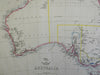 Australia continent 1857 Weller Weekly Dispatch large map Tooley Mapping #1316