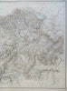 Swizterland Swiss Cantons Geneva Zurich Bern c. 1855 Fullarton lithographed map