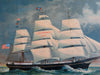 Coleman's Line Schooner Sailing ship c.1890 chromolithographed advertising print