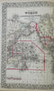World Map on Mercator's Projection Americas Explorer tracks 1872 Mitchell map