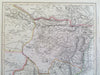 Afghanistan Baluchistan Persia Iran Persian Gulf c. 1850 Archer engraved map