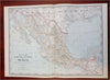 Mexico Monterrey Mexico City Vera Cruz 1887-90 Cram scarce large detailed map