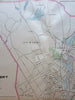 Bridgeport north Pequonnock Fairfield County city plan 1893 Connecticut Hurd map