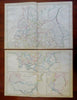 Russia in Europe Ukraine Crimea Poland Finland 1860 Blackie two sheet map