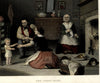 Blowing bubbles baby's first step parenthood children playing c.1850 prints (2)