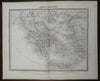 Ancient Greece City States Athens Sparta c. 1850 Tardieu large engraved map