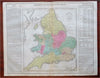 England and Wales United Kingdom London Cardiff 1821 Carey historical info map