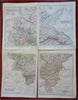 German Confederation Prussia Austria Bavaria Hanover 1860 Biller 4 sheet map