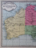 Australia Victoria New South Wales Queensland West Australia 1892 Tunison map