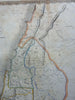 Holy Land Palestine Israel Twelve Tribes Dead Sea Jerusalem 1846 scarce map