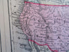 North American United States British Canada 1888 Bradley-Mitchell scarce map