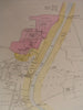 Lucknow India large detailed city plan c.1863 scarce old antique city plan