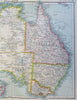 Australia Tasmania Perth Queensland NSW 1912 Bartholomew large detailed map