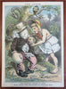 Judge Frank Beard Art Political Cartoons 1880's Lot x 14 rare color prints