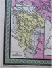 Eastern Russian Empire Siberia Kamchatka 1850 Cowperthwait Mitchell map