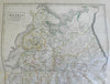 Russian Empire Poland Ukraine Crimea Astrakhan Caucasus 1841 Hall engraved map