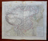 Qing China Meiji Japan Korea Taiwan Tibet Mongolia 1885 Flemming detailed map