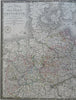 Kingdom of Prussia Saxony Westphalia 1836 Brue large detailed map hand color