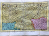 Flanders Belgium 1737 De Lat rare map shows Lille Dunkirk Oudenarde Ghent Ypres