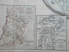 Biblical World Holy Land Canaan Jerusalem Egypt Syria 1855 Philip Historical map