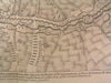 Troop Lines Brabant British Allies 1705 Belgium c.1745 antique Basire map