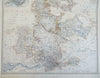 Denmark Iceland Northern Germany Hanover Anhalt 1865 Johnston large folio map