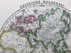 Eastern Hemisphere Asia Europe Africa 1852 Flemming old antique World map