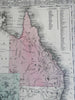 Australia New South Wales Tasmania Queensland 1862 Johnson Ward map Scarce Issue