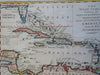 Caribbean Sea Cuba Jamaica Bahamas Hispaniola Puerto Rico c. 1780 Bowen map