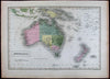 Australasia Australia New Zealand erroneous Lake Torrens hook 1853 Hughes map